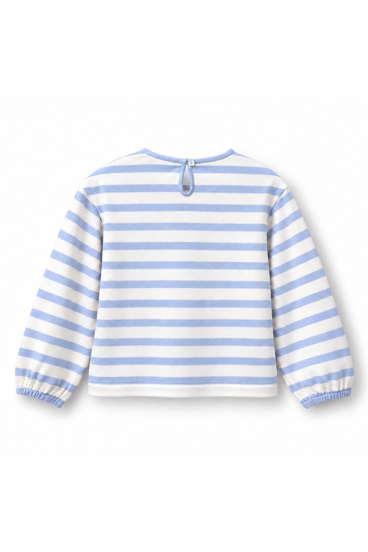 Girls Striped Dino Patch Long Sleeve Top