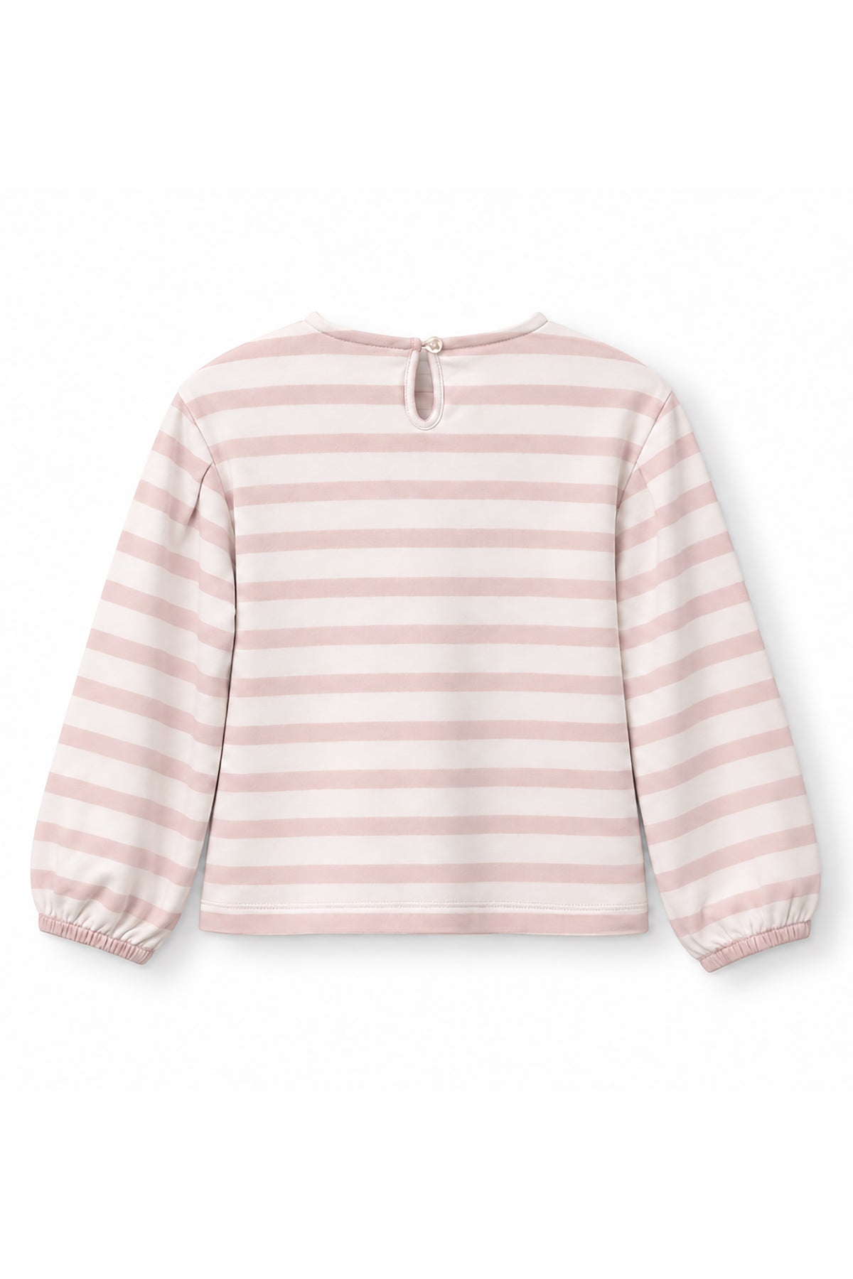 Girls Striped Dino Patch Long Sleeve Top