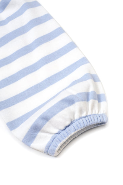 Girls Striped Dino Patch Long Sleeve Top