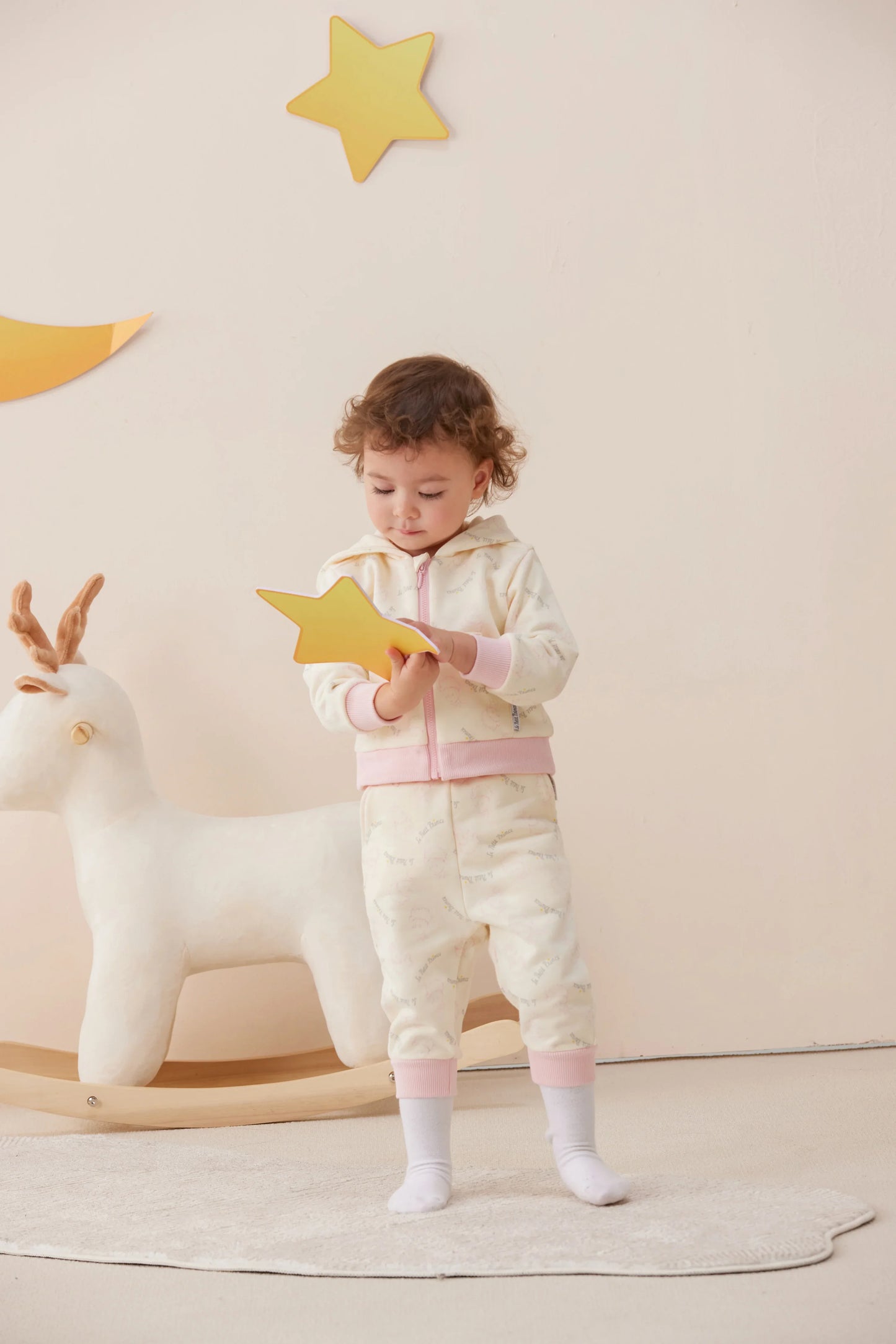 Vauva x Le Petit Prince Vauva x Le Petit Prince - Baby Hooded Long Sleeve Zip Jacket (Pink) Coat & Jacket