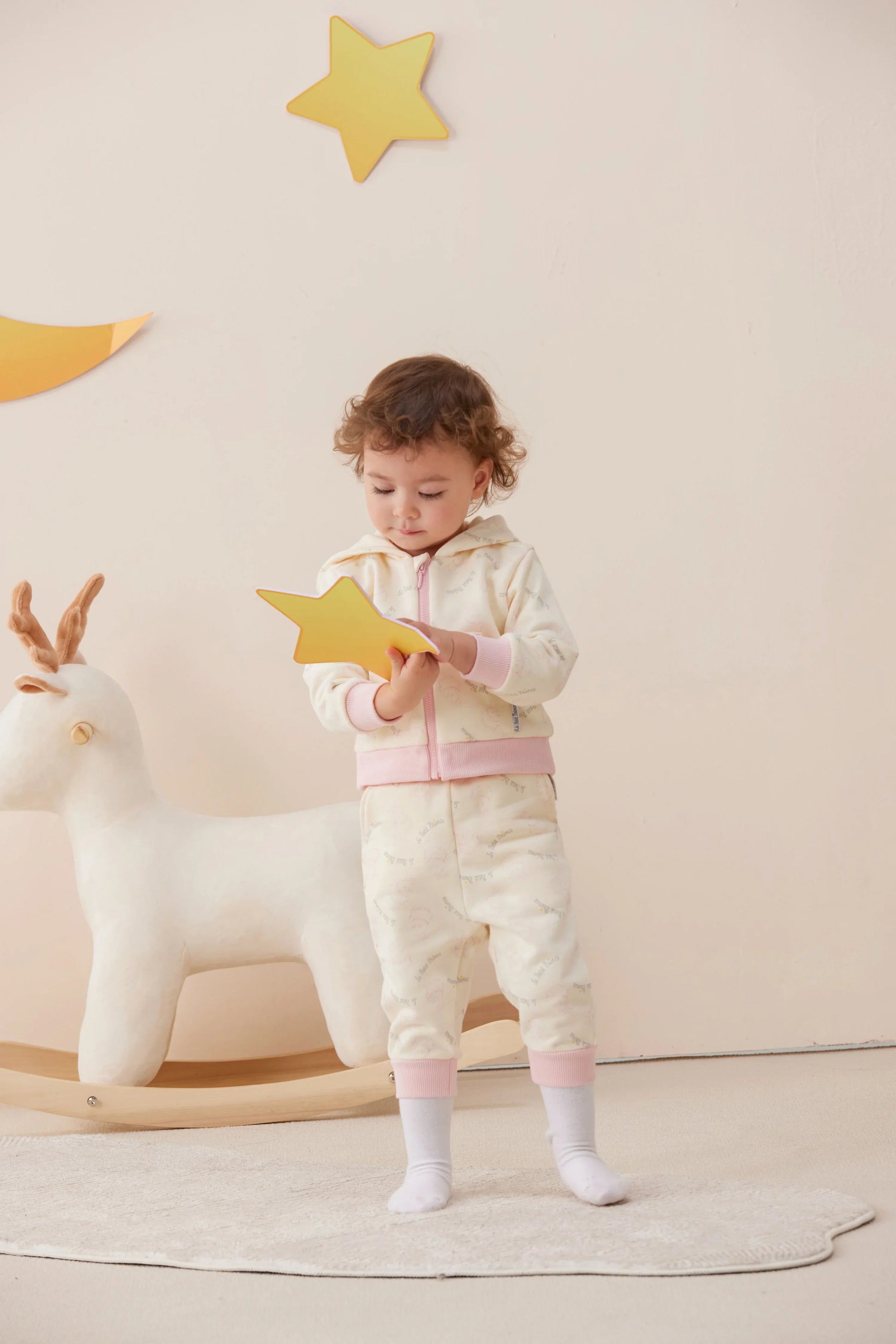 Vauva x Le Petit Prince Vauva x Le Petit Prince - Baby Hooded Long Sleeve Zip Jacket (Pink) Coat & Jacket