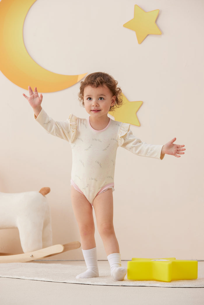 Vauva x Le Petit Prince - Baby Girl Little Prince Full Print Long Sleeve Bodysuit model front