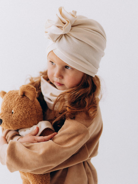 Ruffle Turban Hat (GOTS)