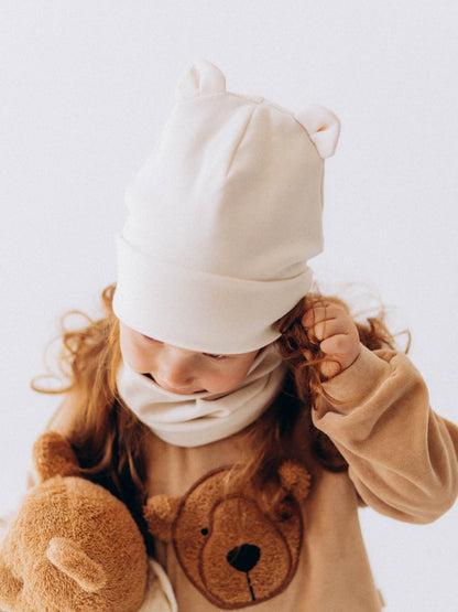 Beanie With Teddy Ears (GOTS)
