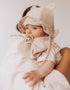 Muslin Sun Hat With Teddy Ears (GOTS)