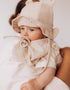 Muslin Sun Hat With Teddy Ears (GOTS)