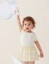 VAUVA Vauva SS24 - Baby Girl Organic Cotton Summer Dreams Plain Romper -White Romper