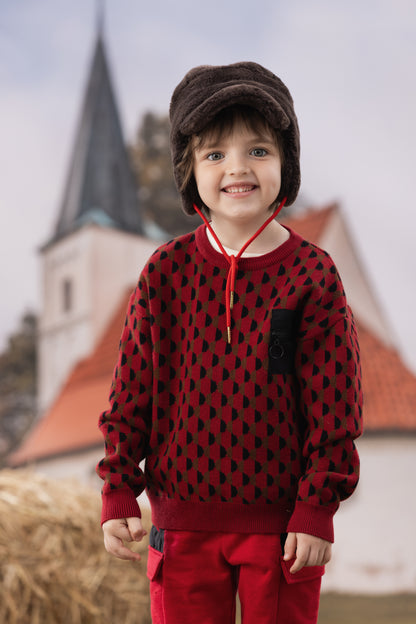 VAUVA Vauva FW23 - Boys Cotton Long Sleeve Cardigan