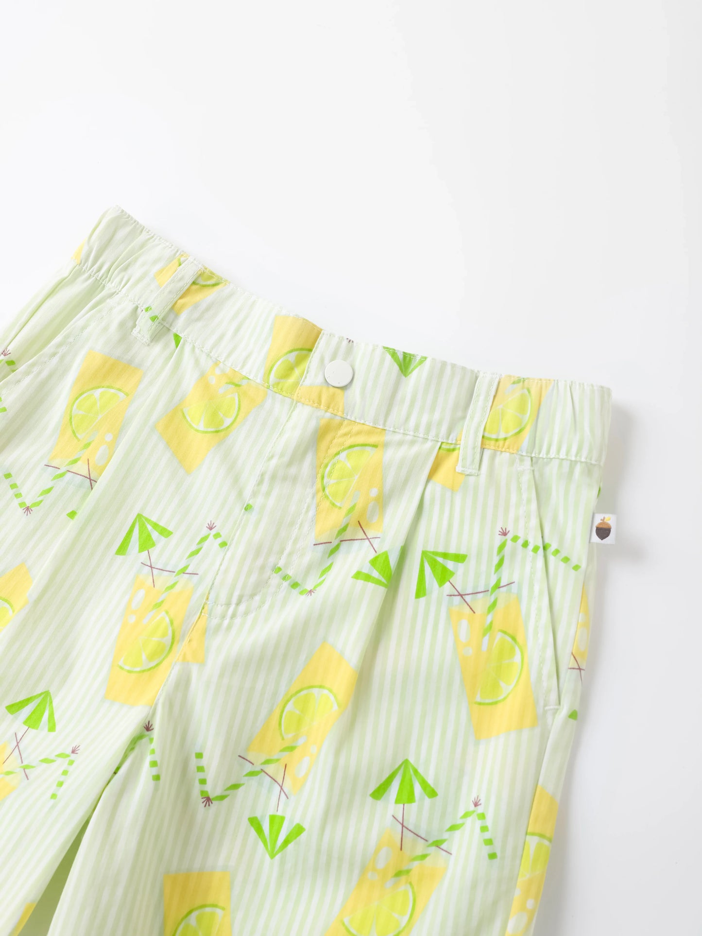 Kid All-Over Lemon Tea Print Shorts