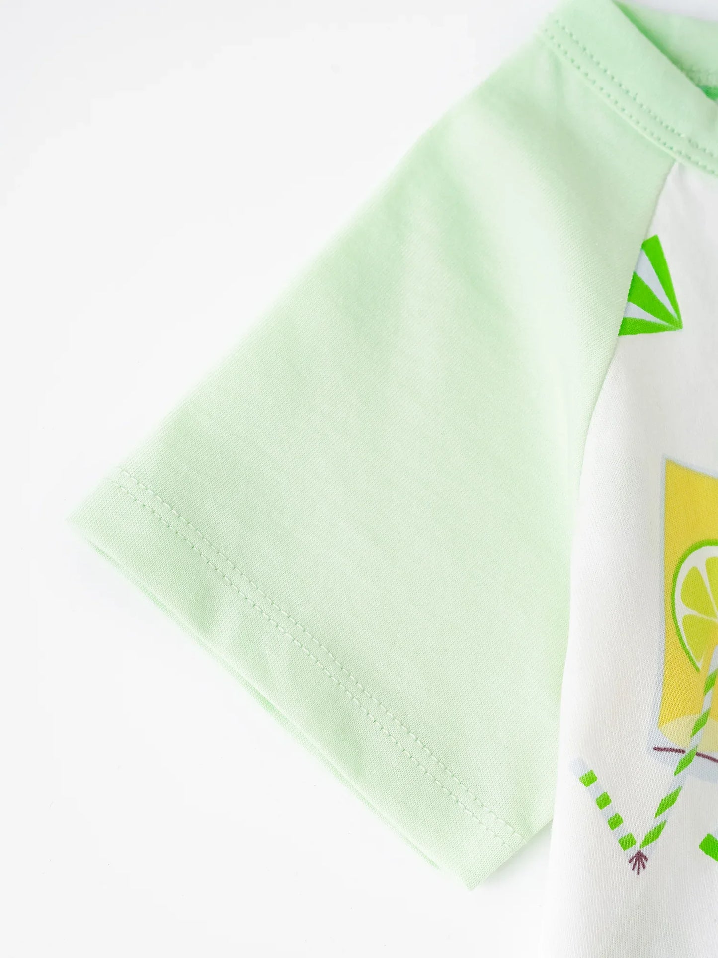 Baby Short Raglan Sleeve All-Over Lemon Tea Print Tee