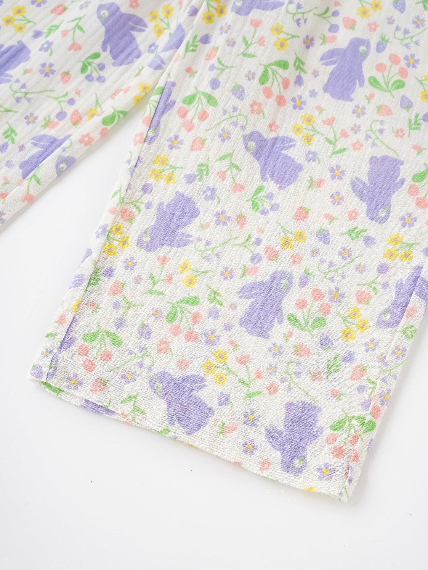 Girls All-Over Bunny Print Flare Pants