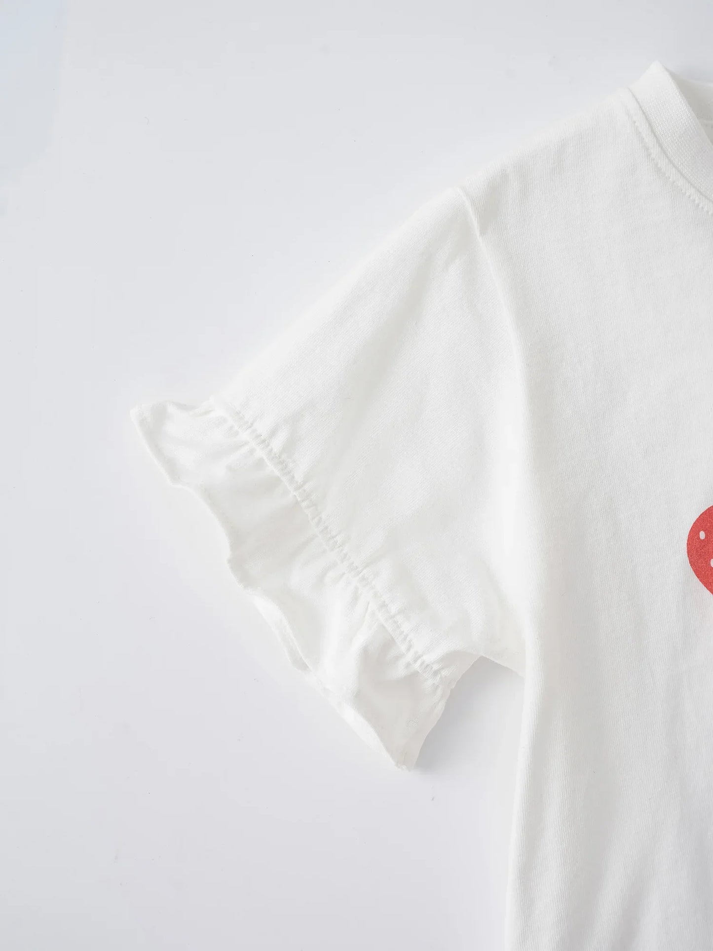 Kid Ruffle Short Sleeve Berries Print Tee