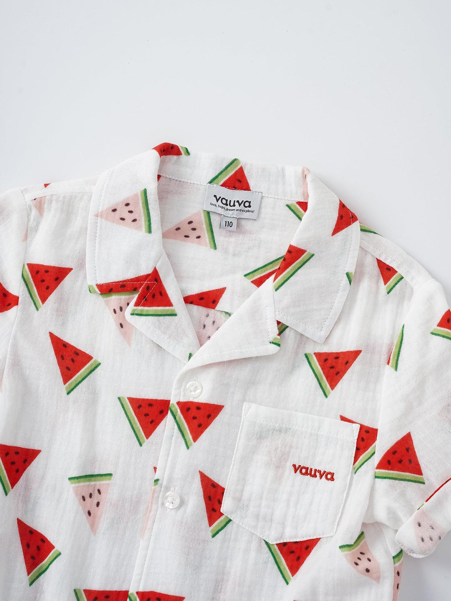 Boys Short Sleeve All-Over Watermelon Print Shirt