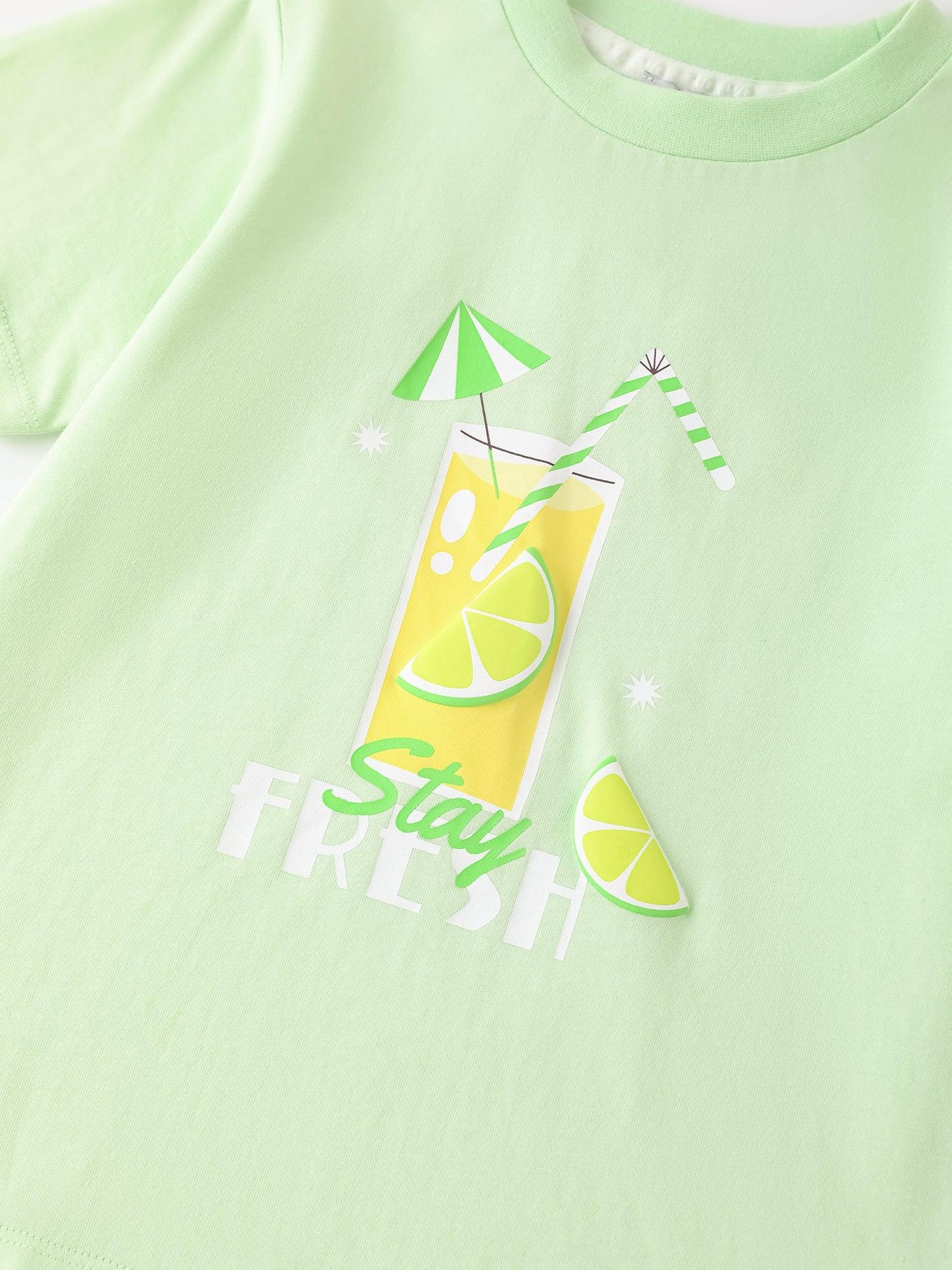 Kid Short Sleeve Lemon Tea Print Tee