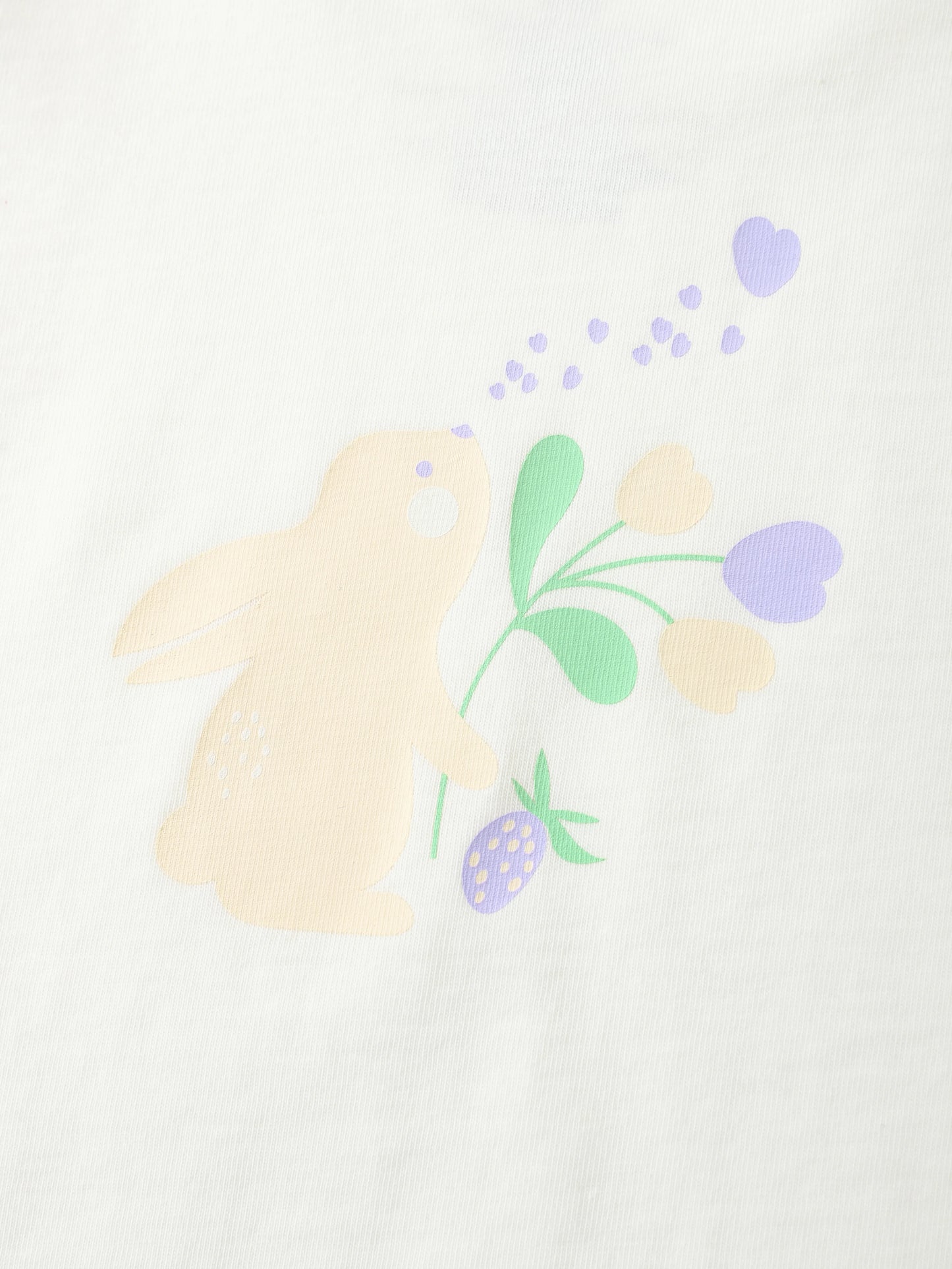 Baby Short Puff Sleeve Bunny Print Tee