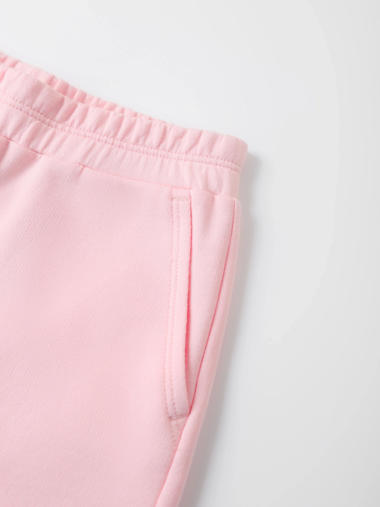 Girls Blush Pink Embroidery Sweat Shorts