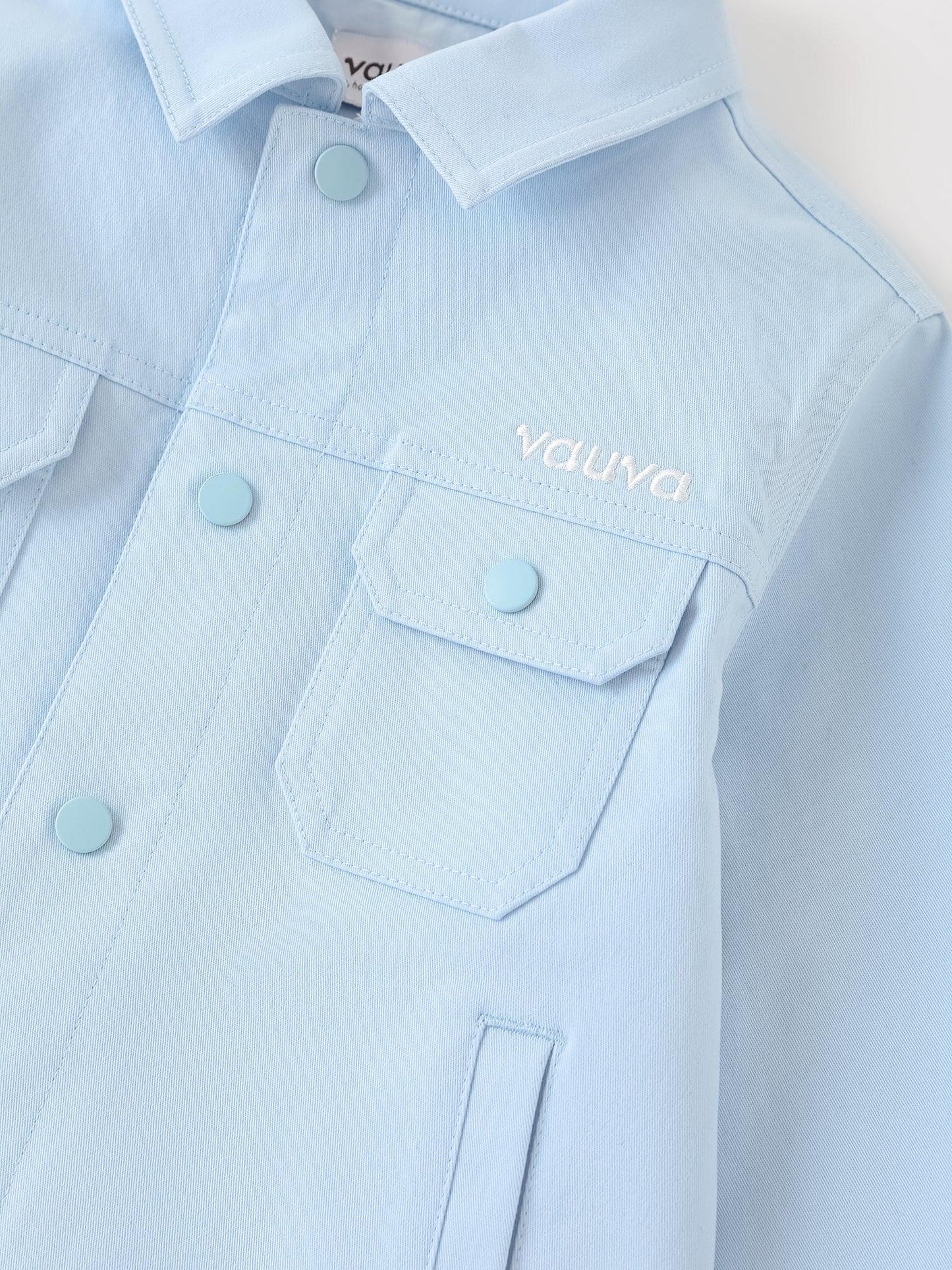 Kid Logo Embroidery Buttoned Jacket