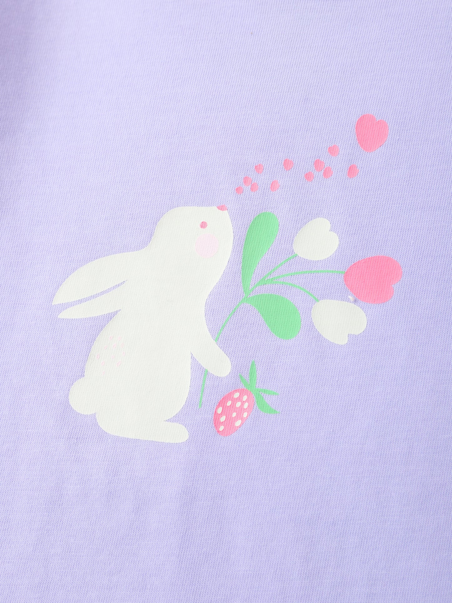 Baby Short Puff Sleeve Bunny Print Tee