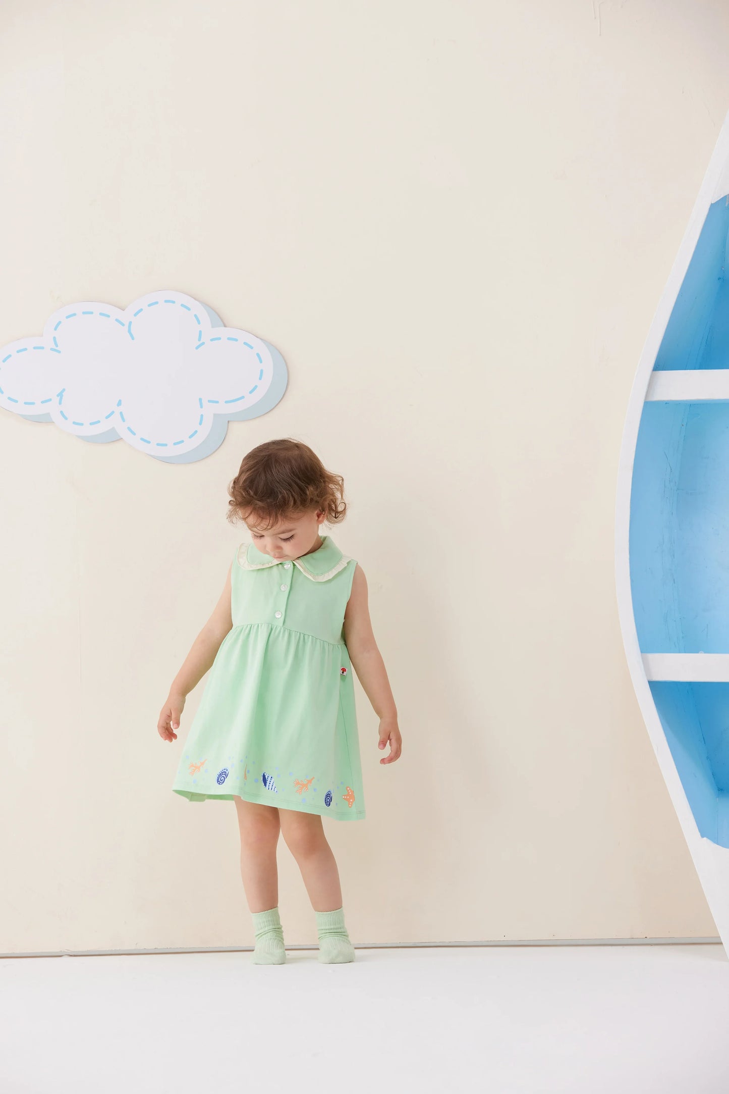 VAUVA Vauva SS24 - Baby Girl's Organic Cotton Plain Dress Dress