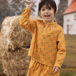 VAUVA Vauva FW23 - Girls Printed Puff Sleeve Dress (Yellow) Dress