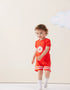 VAUVA Vauva SS24 - Baby Crab Print T-Shirt & Shorts Set (Orange) Combination Clothes Set