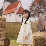 VAUVA Vauva FW23 - Girls Printed Puff Sleeve Dress (White) Dress