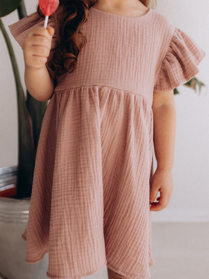 Muslin Dress With Wings (GOTS)