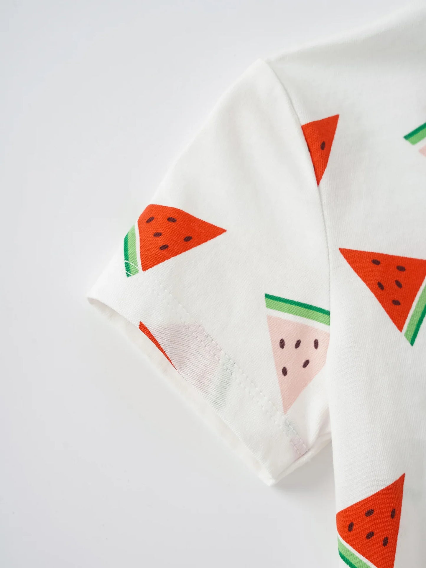 Baby Short Sleeve All-Over Watermelon Print Romper