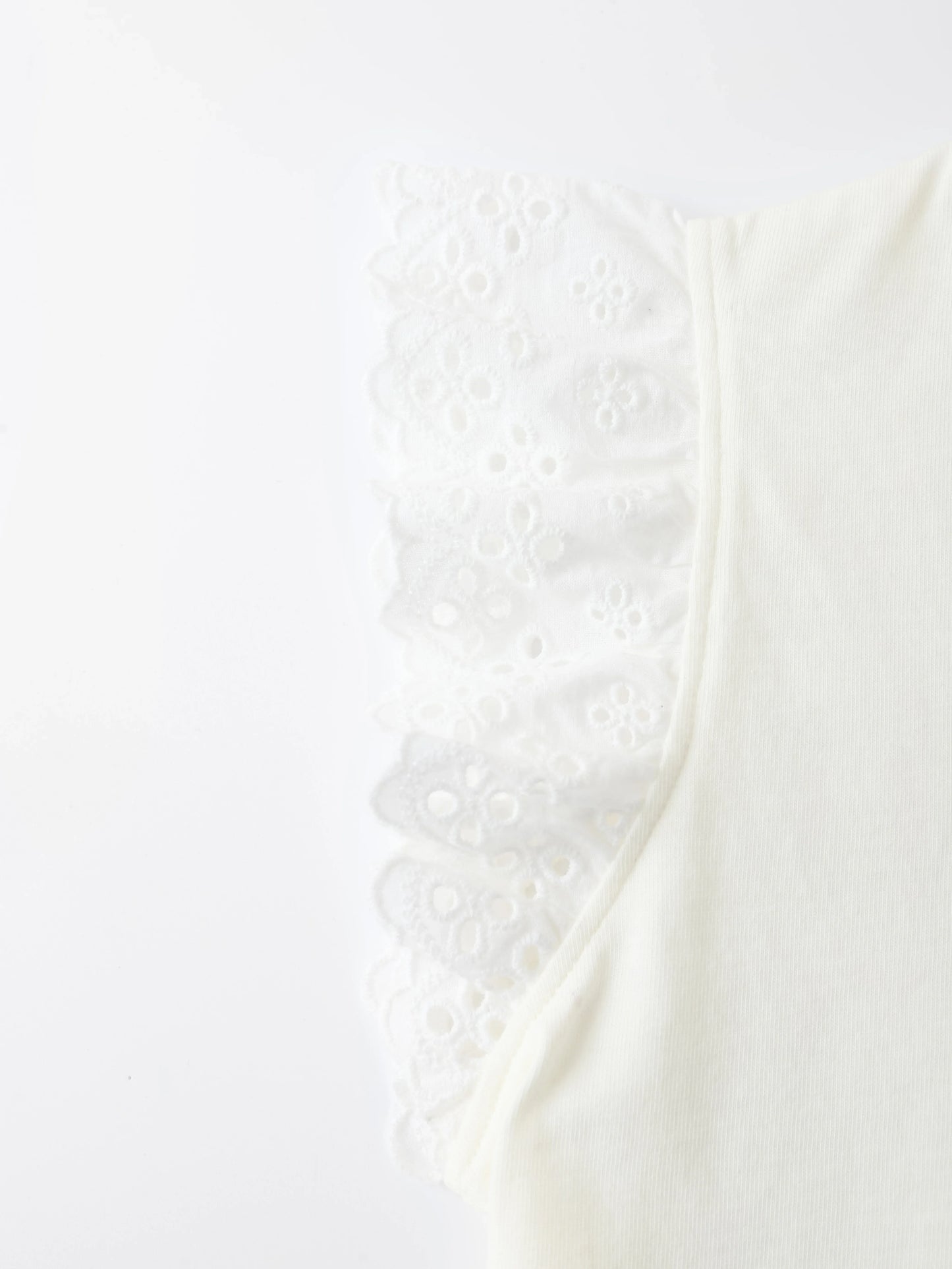 Girls Lace Cap Sleeve Bunny Print Tee