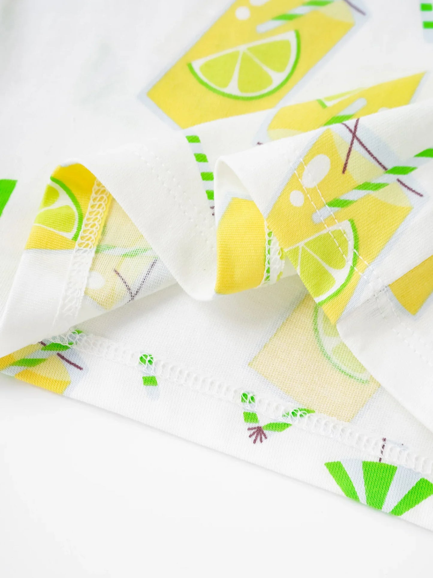 Baby Short Raglan Sleeve All-Over Lemon Tea Print Tee