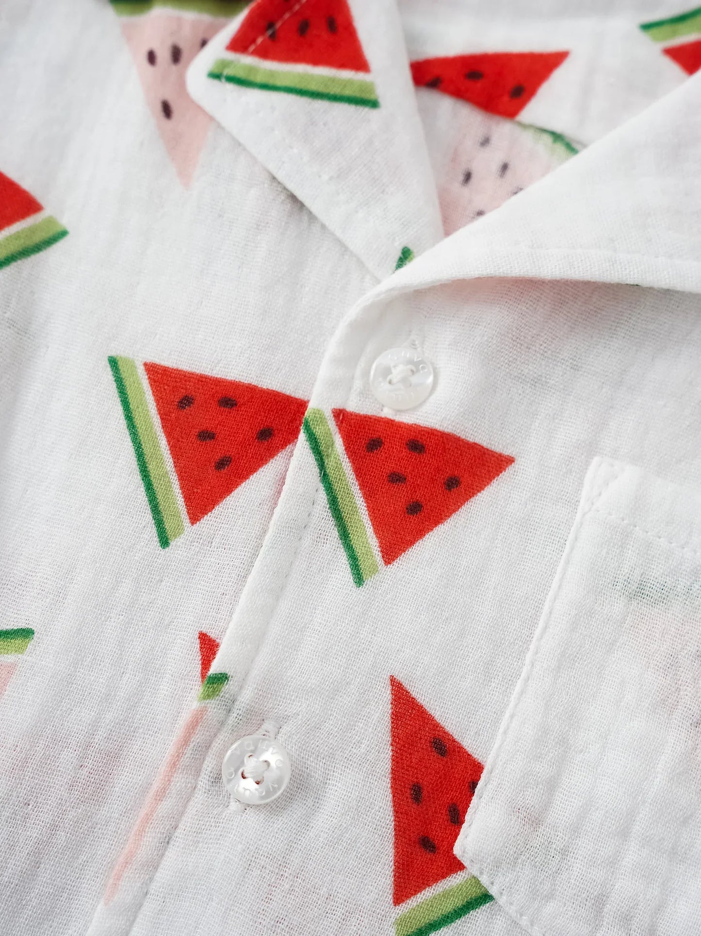 Boys Short Sleeve All-Over Watermelon Print Shirt