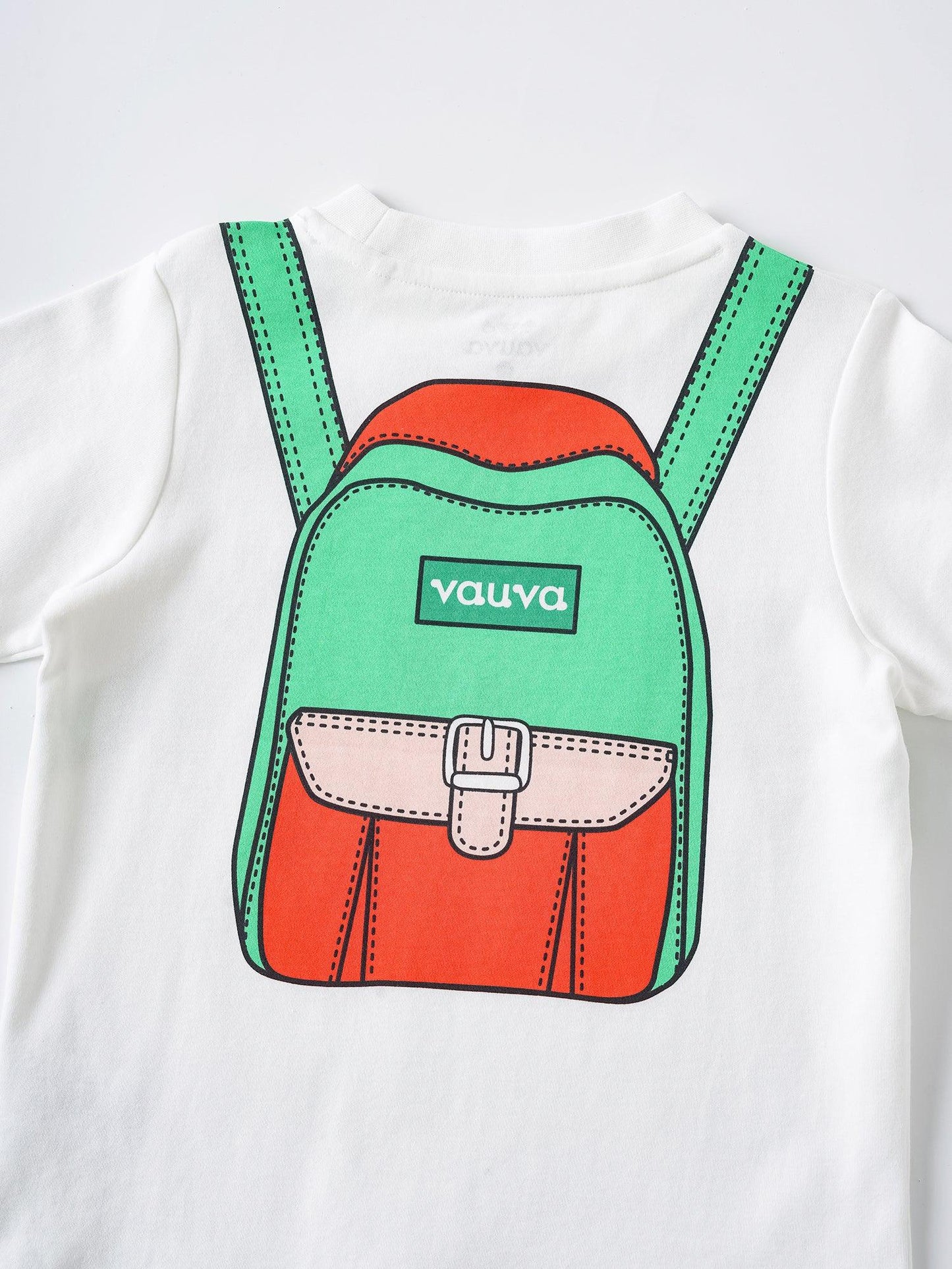 Boys Short Sleeve Backpack Print Tee