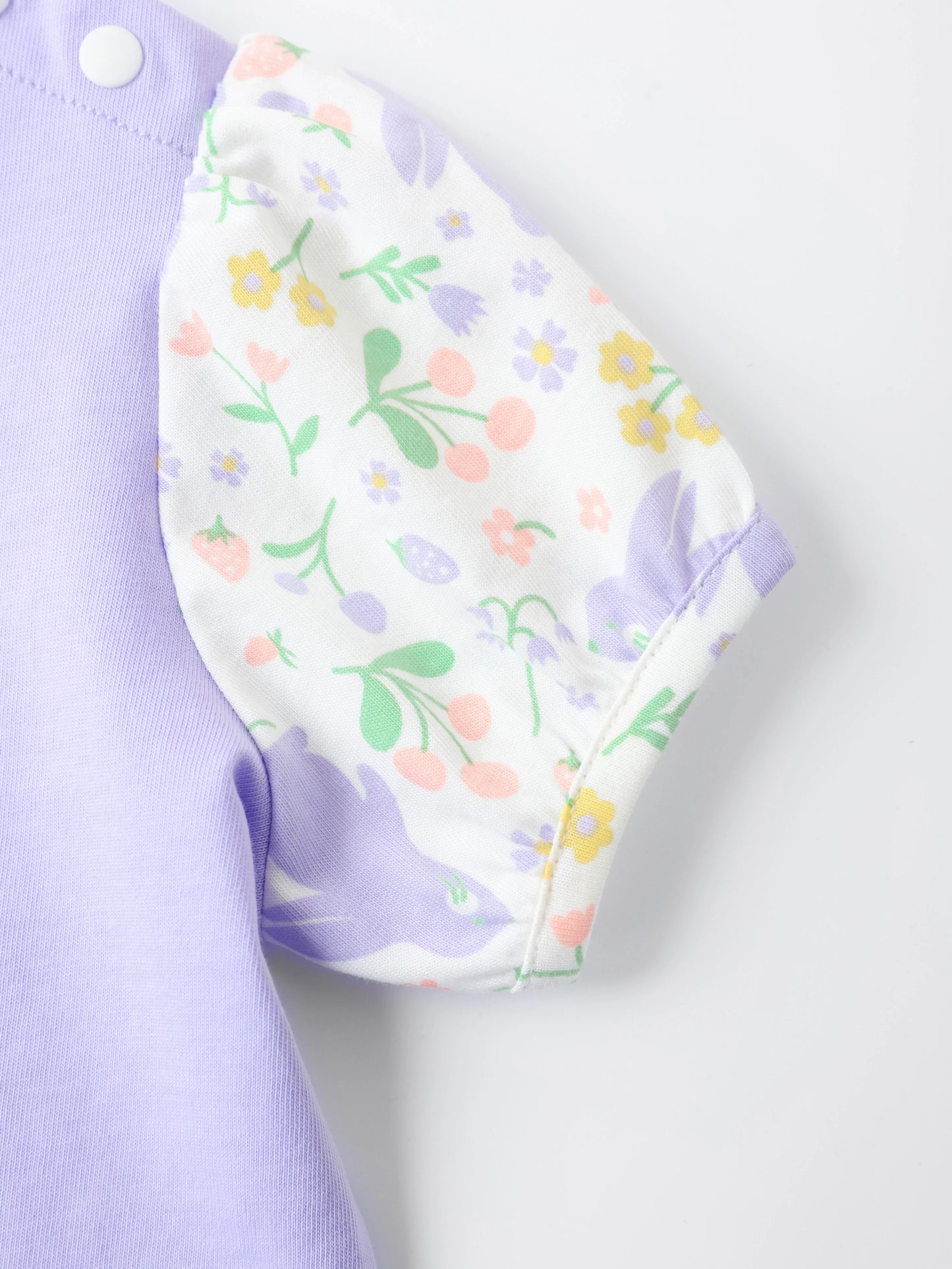 Baby Short Puff Sleeve Bunny Print Tee
