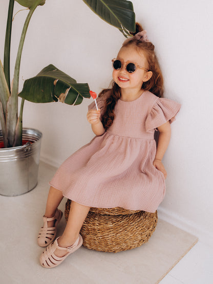 Muslin Dress With Wings (GOTS)