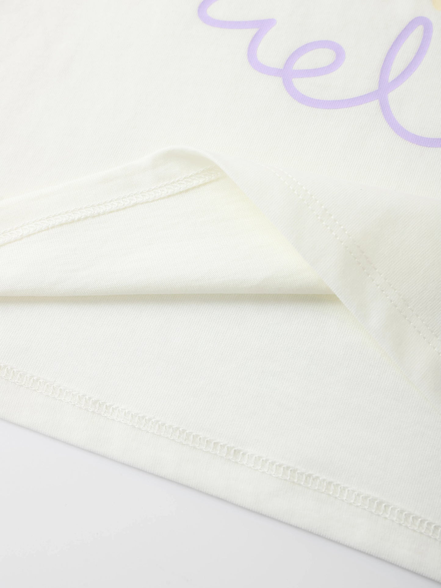 Girls Lace Cap Sleeve Bunny Print Tee