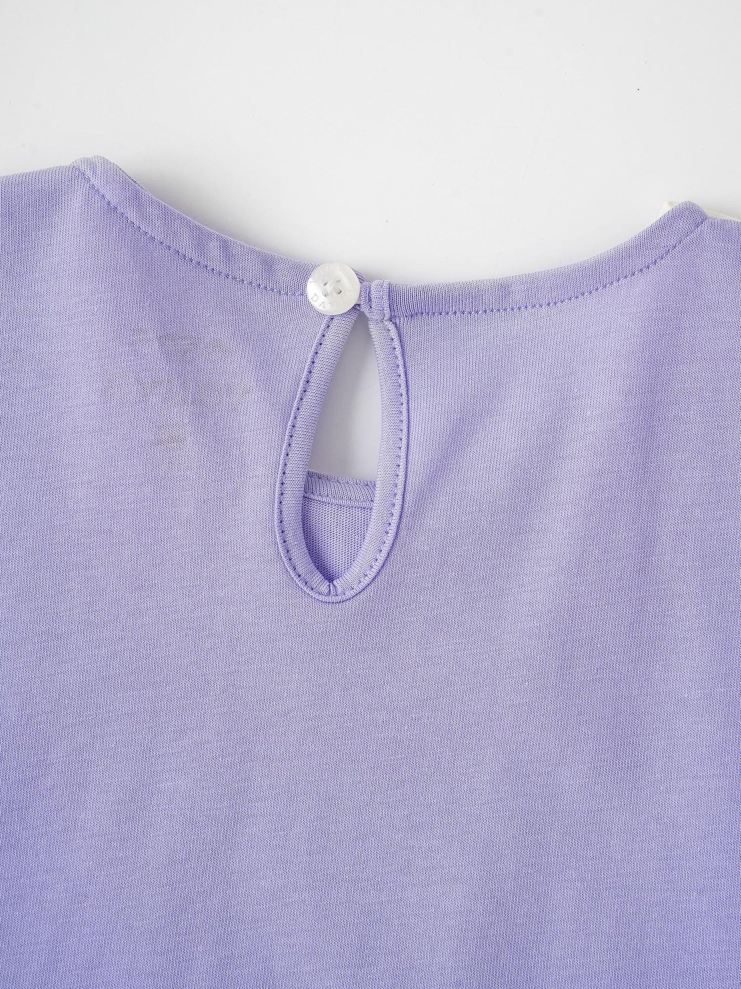 Kid Signature Collar Short Sleeve Bunny Print Tee