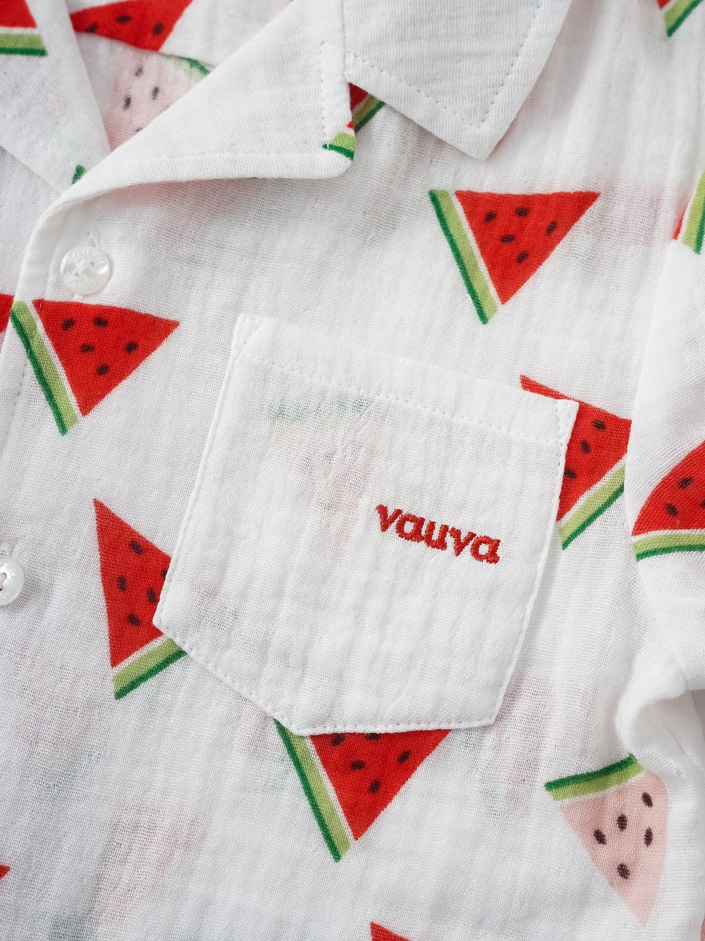 Boys Short Sleeve All-Over Watermelon Print Shirt