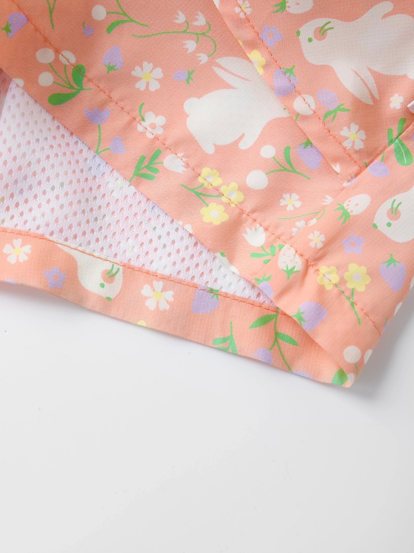 Girls All-Over Bunny Print Layered Shorts