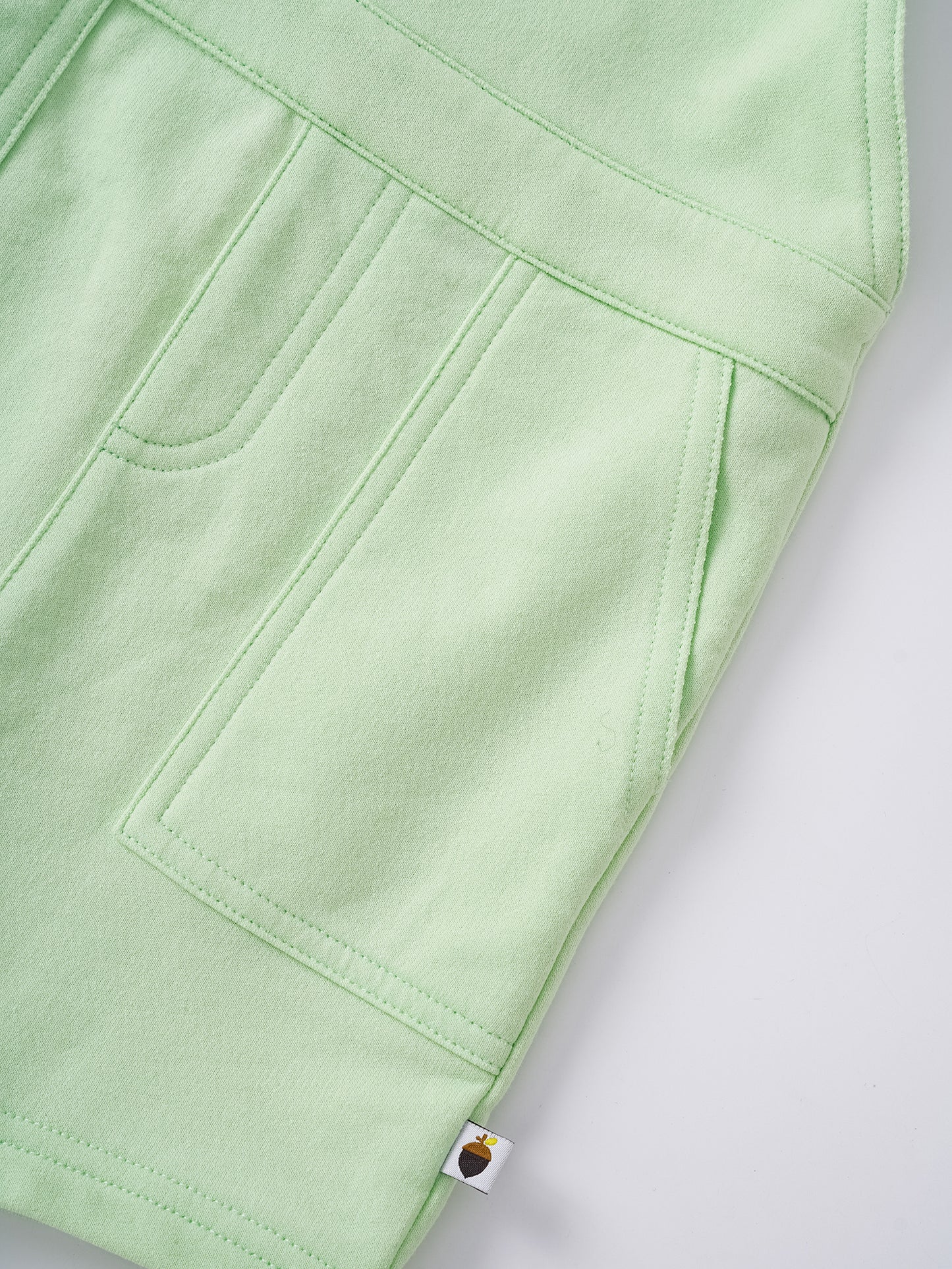 Baby Watermelon Embroidery Dungaree Shorts