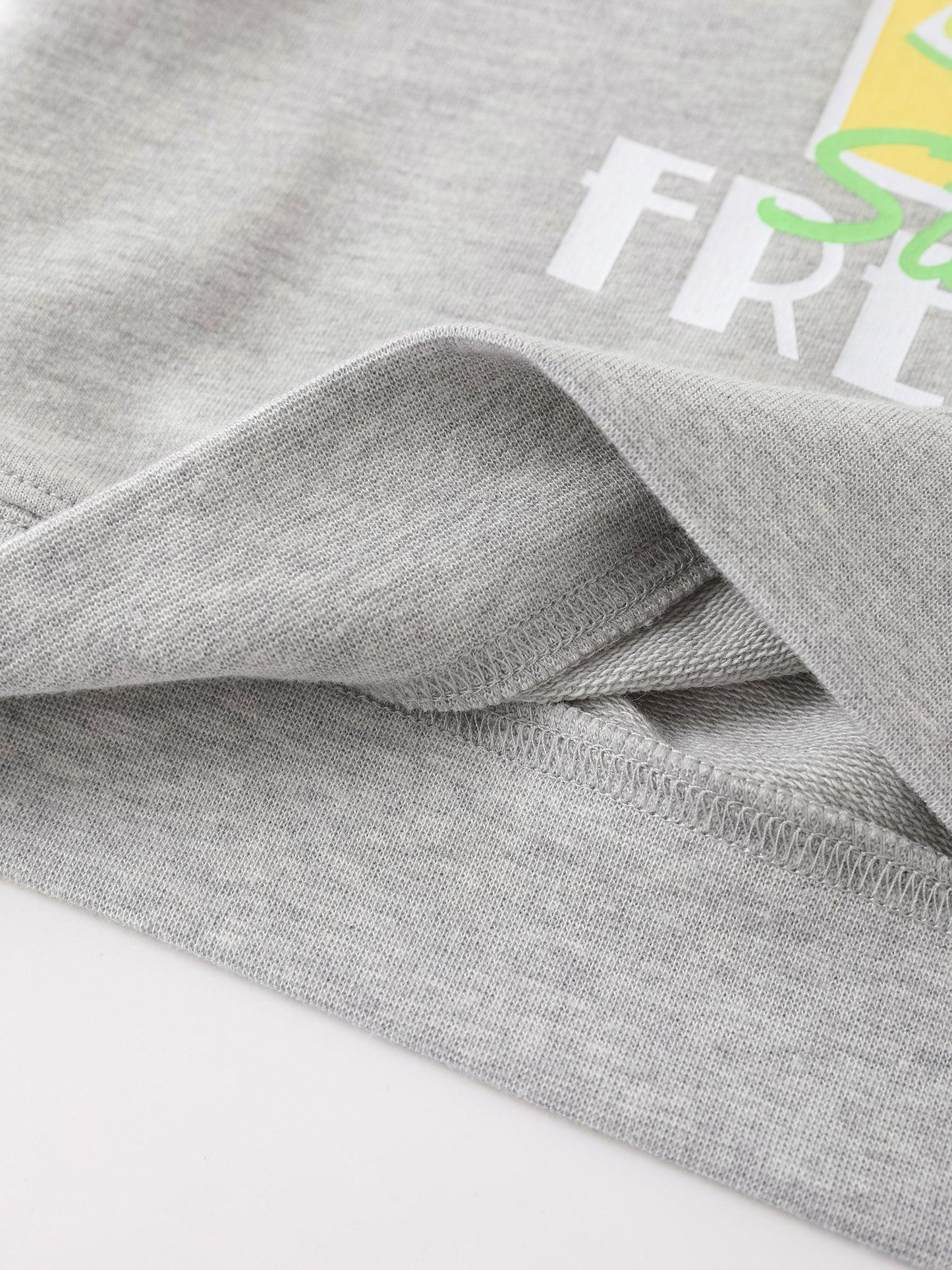 Kid Short Raglan Sleeve Lemon Tea Print Tee