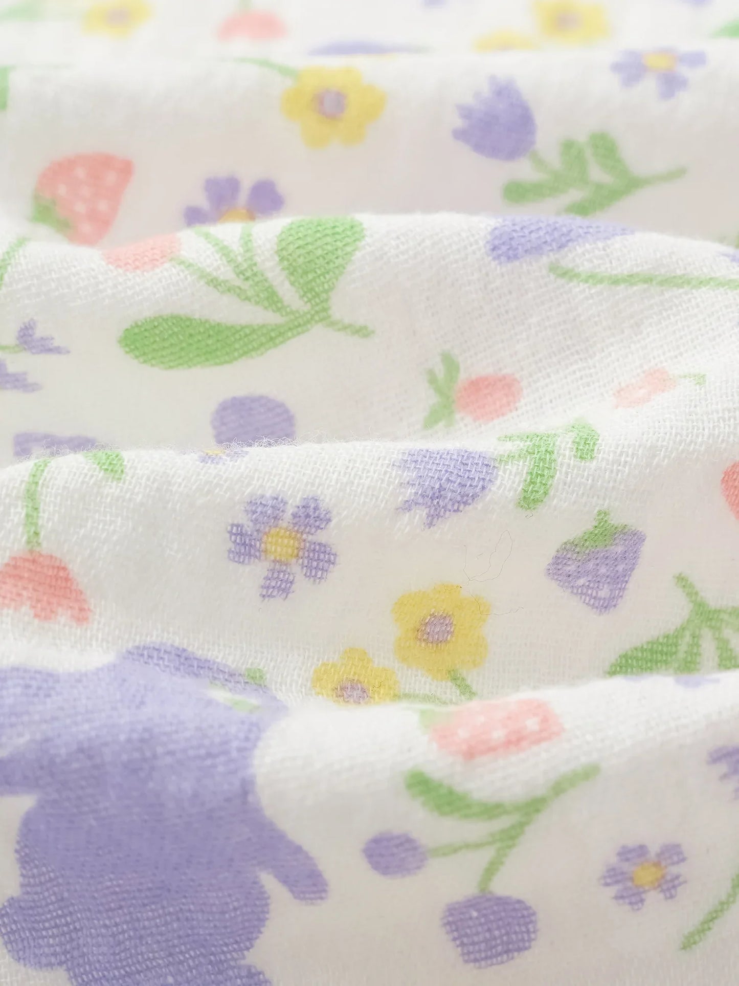 Girls All-Over Bunny Print Frills Top