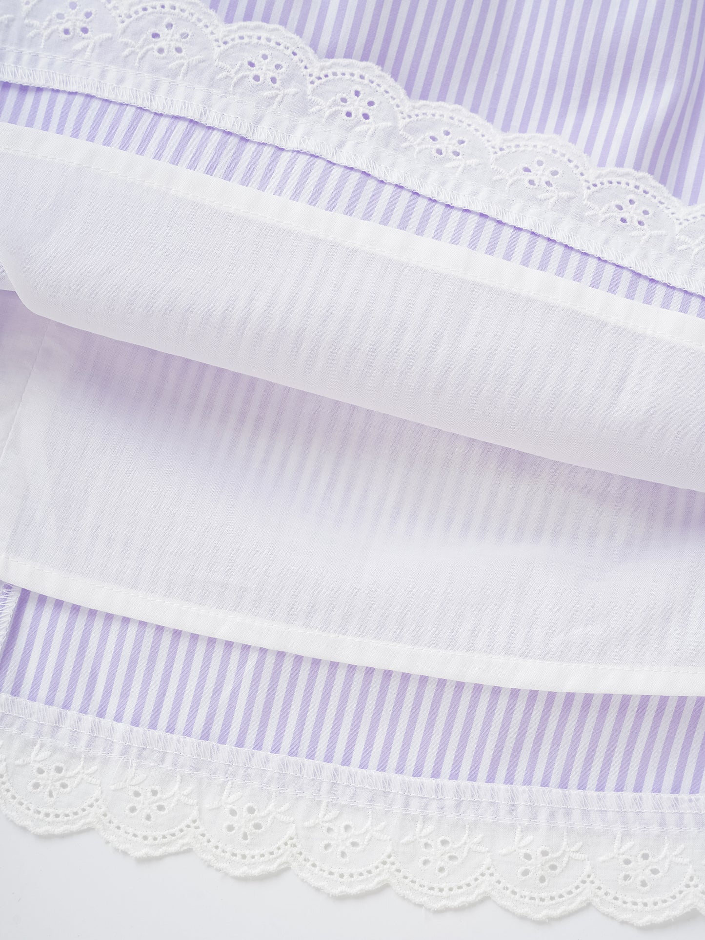 Girls Lace-Trimmed Ruffle Sleeve Dress