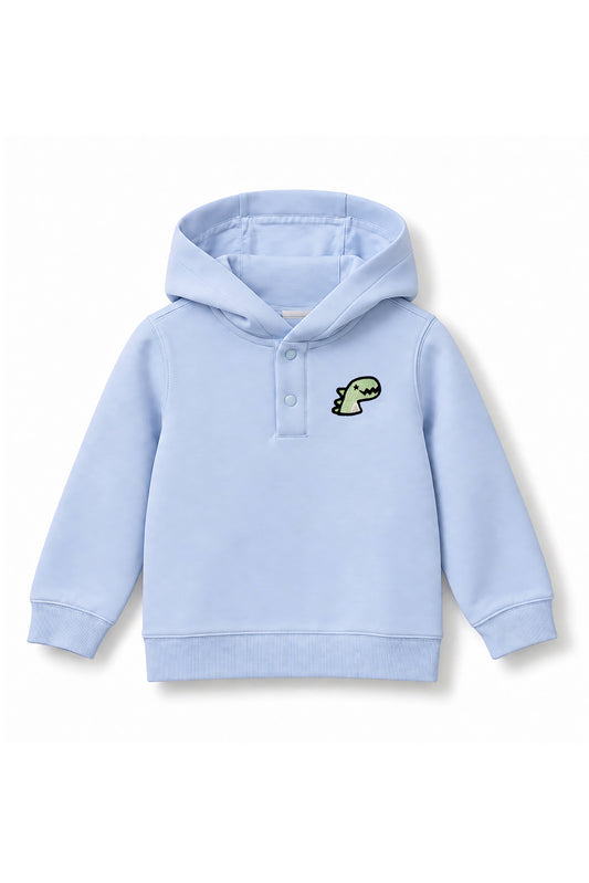 Boys Dino Badge Back Logo Hoodie