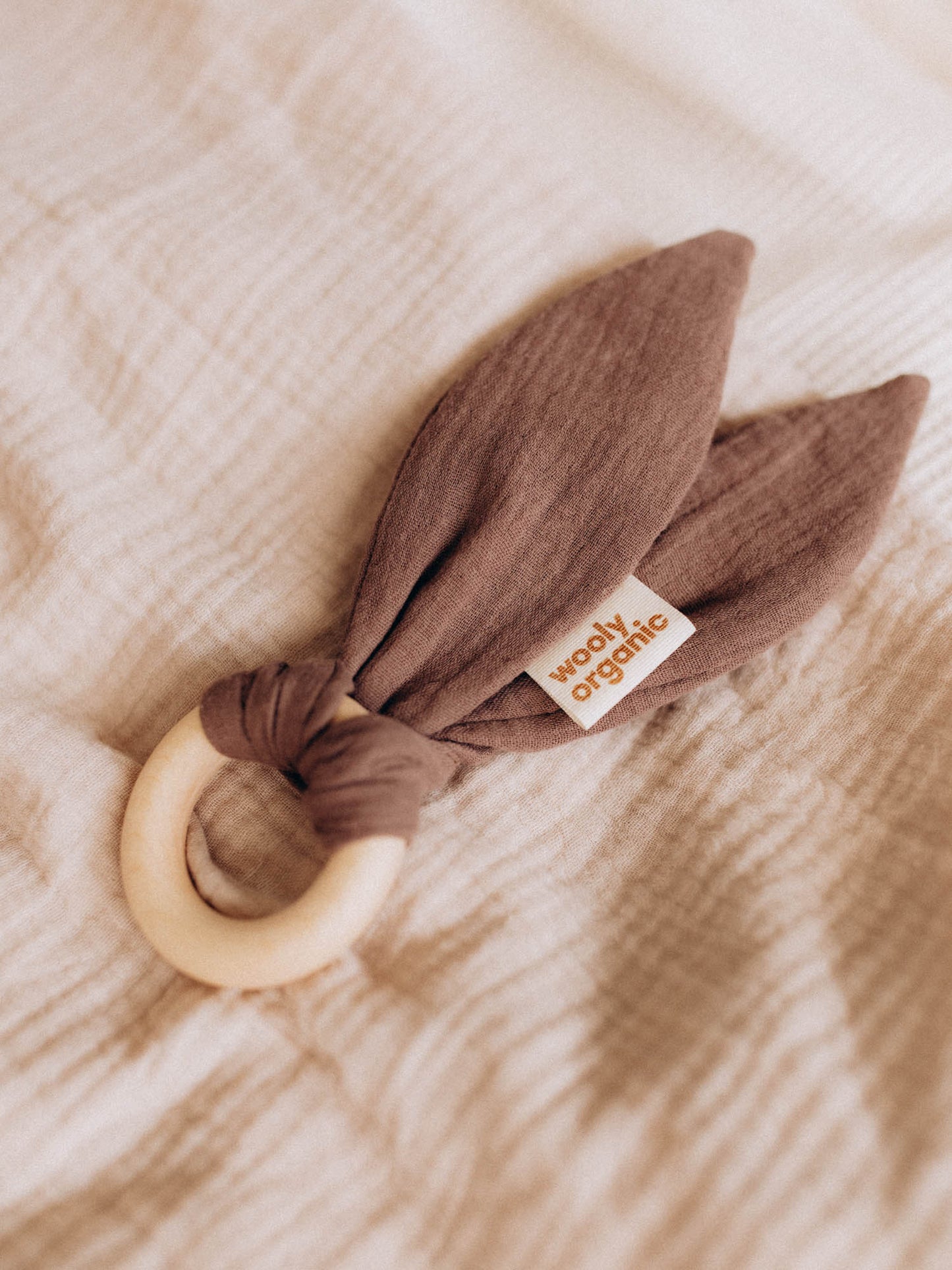 Muslin Ears With Wooden Ring (GOTS)