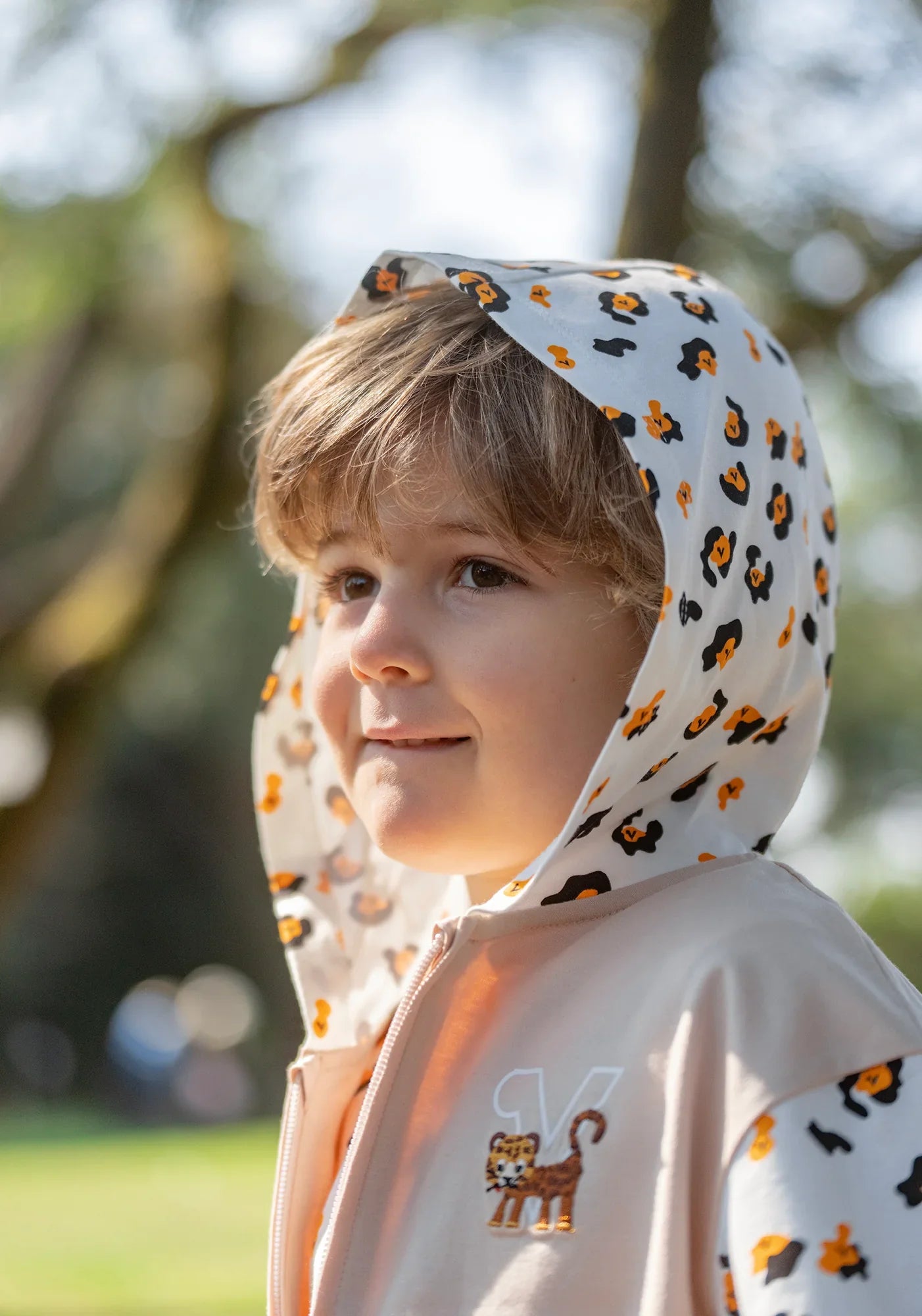 VAUVA Vauva SS23 Safari - Boys Leopard Print Cotton Short Sleeve Jacket (Khaki) Coat & Jacket