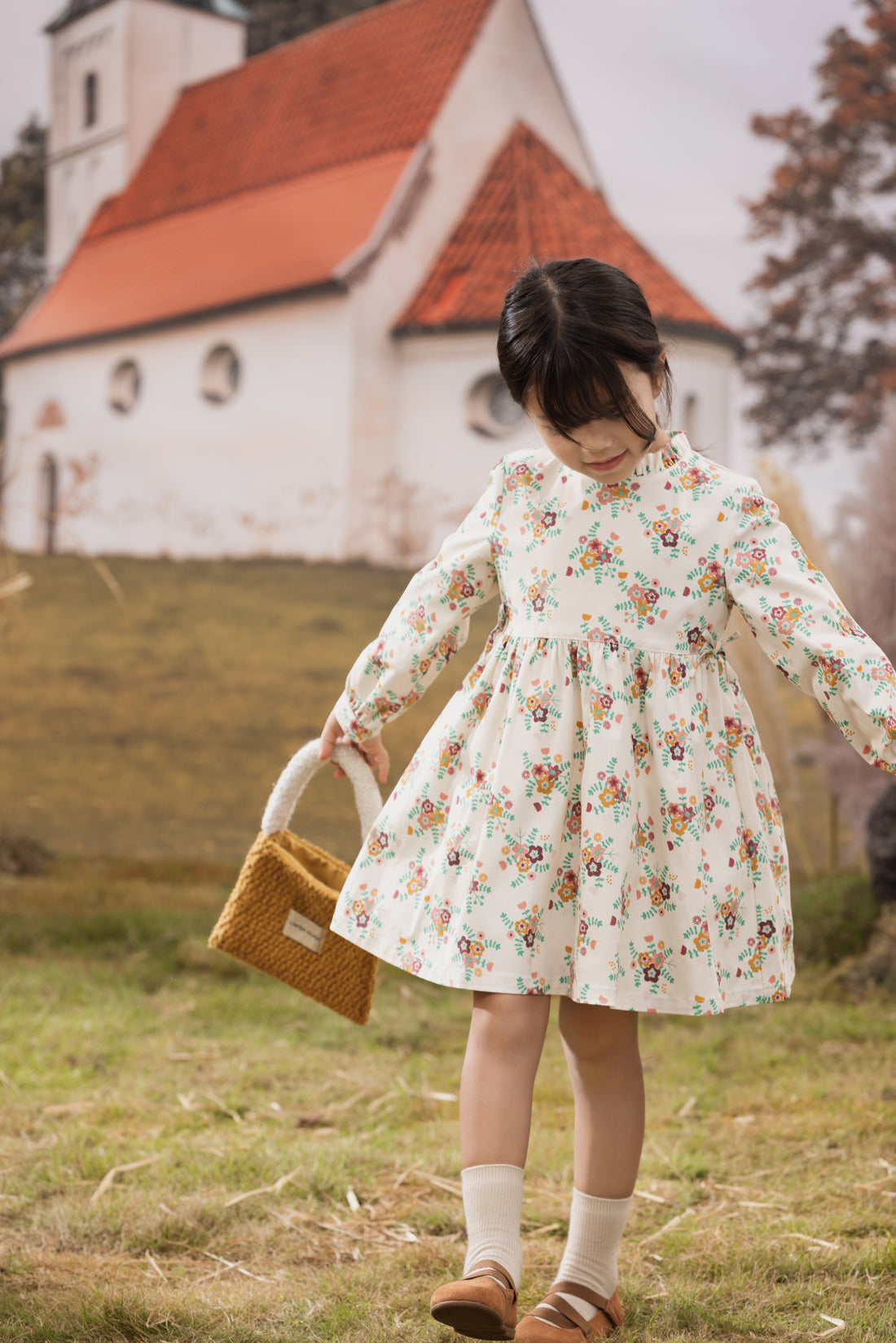 VAUVA Vauva FW23 - Girls White Floral Dress Dress