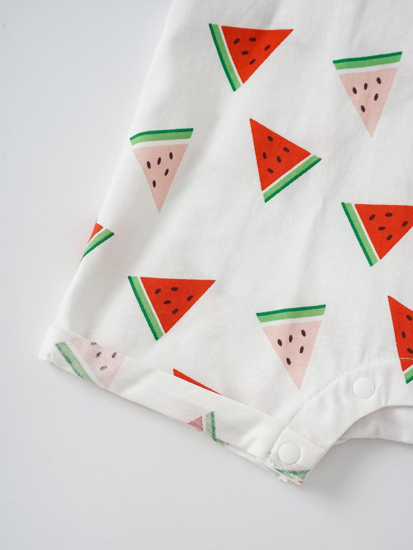 Baby Short Sleeve All-Over Watermelon Print Romper