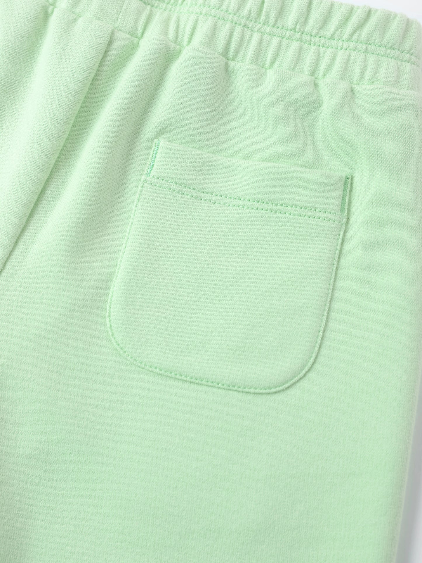 Boys Mint Green Embroidery Sweat Shorts