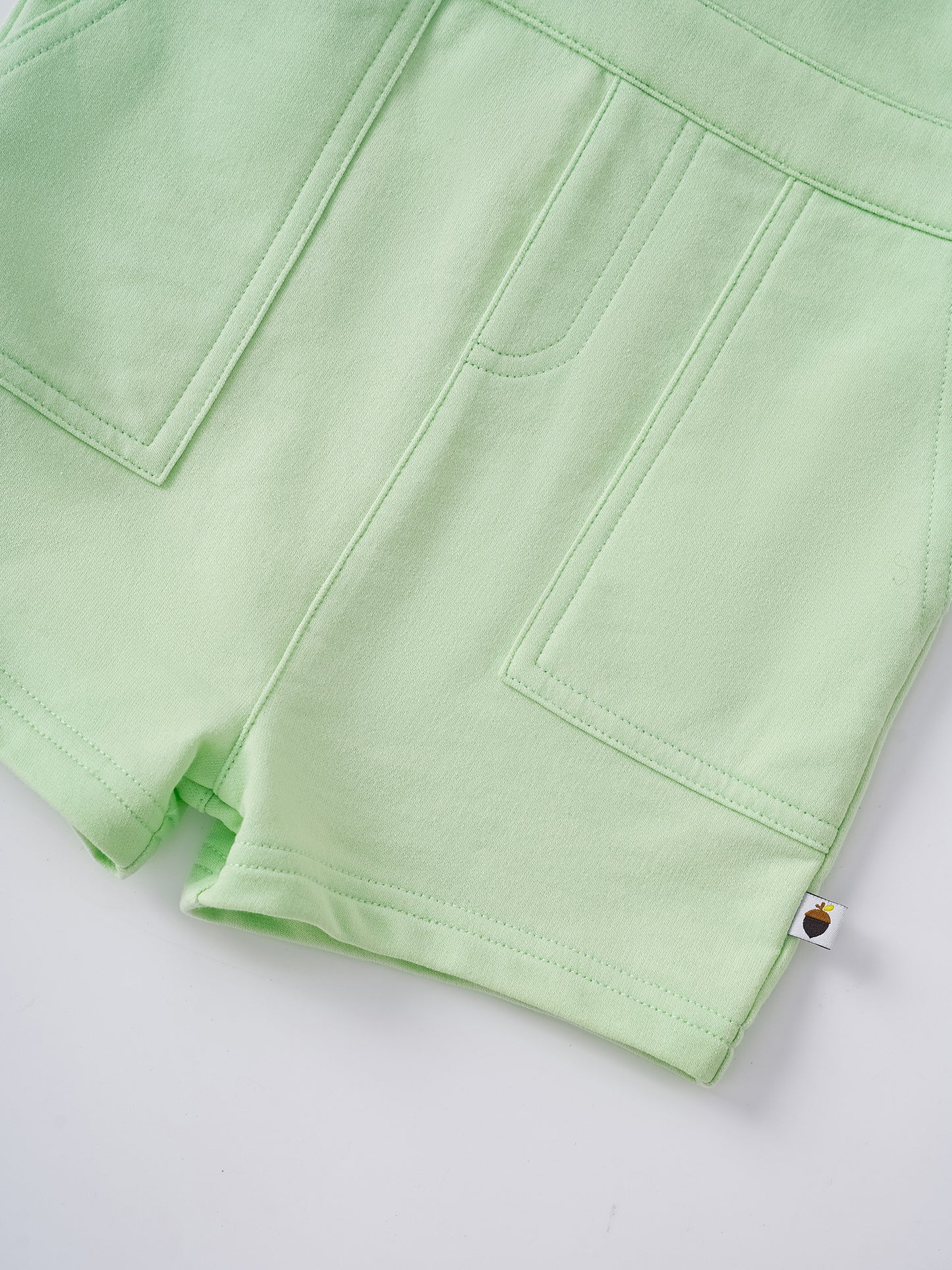 Baby Watermelon Embroidery Dungaree Shorts