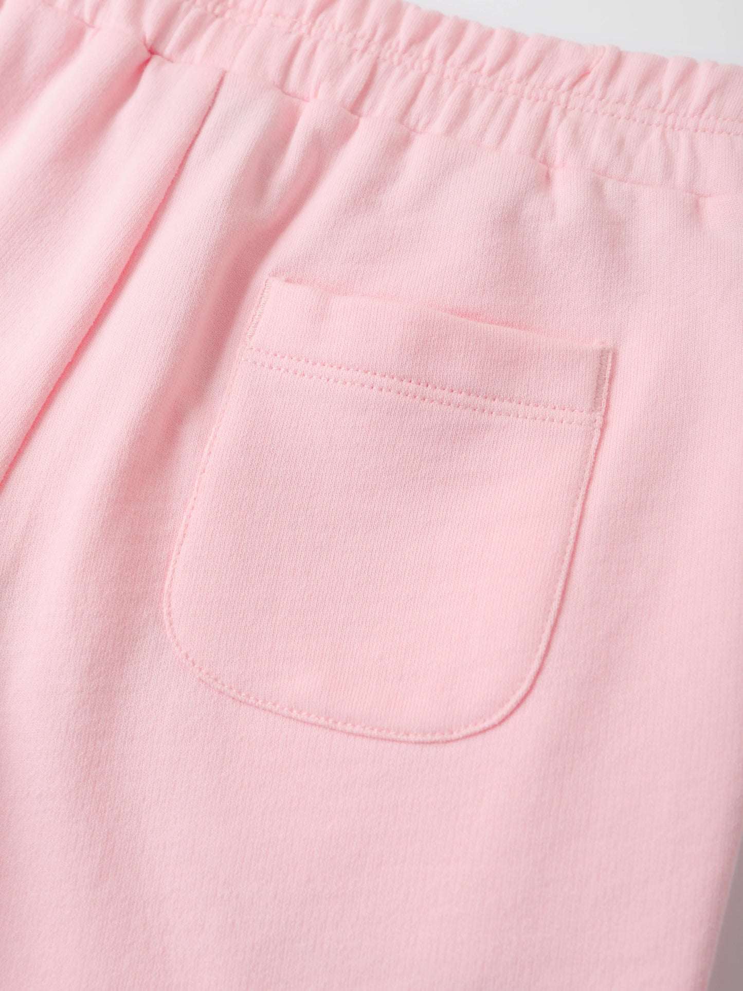 Girls Blush Pink Embroidery Sweat Shorts